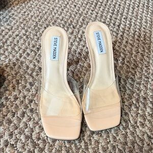 Steve Madden Women's Clear and Nude Heels